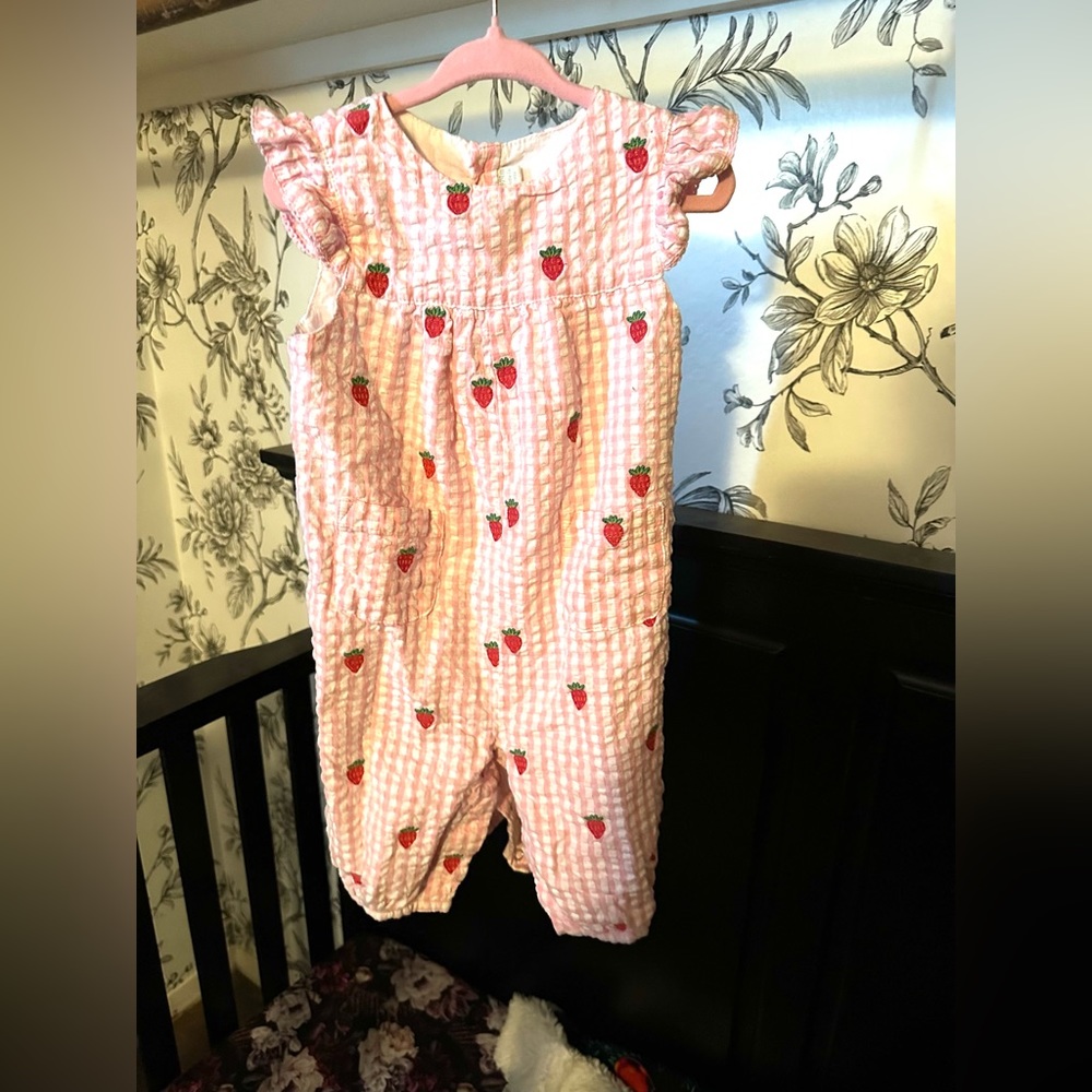 Adorable Strawberry embroidered jumper!